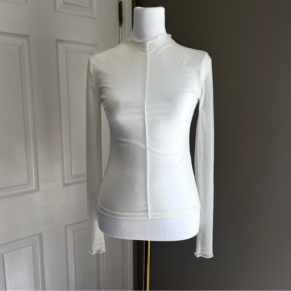 Tule long sleeve top by Zara in S